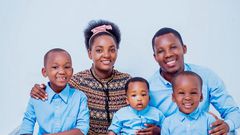 A past image of the late Gospel singer Marco Joseph with his wife and their children