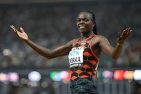 Kenyan athlete Mary Moraa