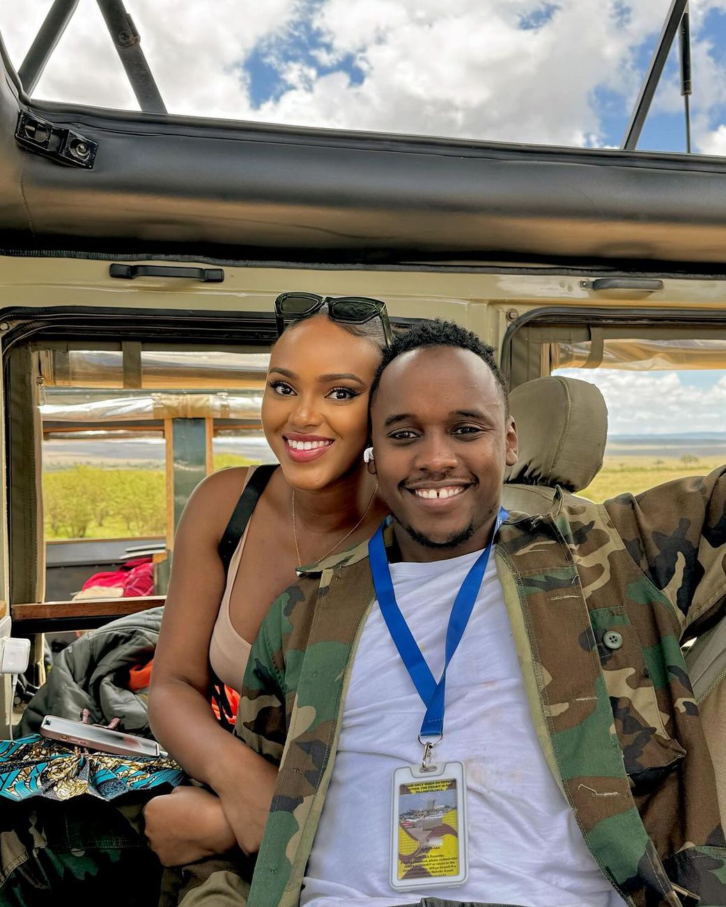 Businessman Khalif Kairo with his girlfriend Wavinya Maria