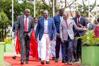 President William Ruto during a Sunday service at the Global Cathedral in Nairobi