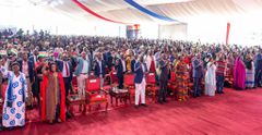 President William Ruto during a Sunday service at the Global Cathedral in Nairobi