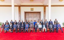 President William Ruto with Cabinet Secretaries, Principal Secretaries and Governors from Mt Kenya region