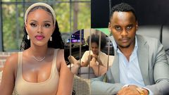 A collage of businessman Khalif Kairo with his girlfriend Wavinya Maria