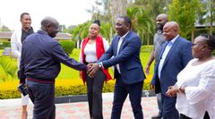 File image of former DP Rigathi Gachagua hosting a delegation at his Wamunyoro home