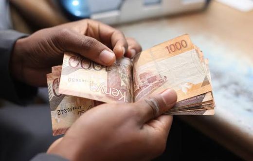 A person handling cash