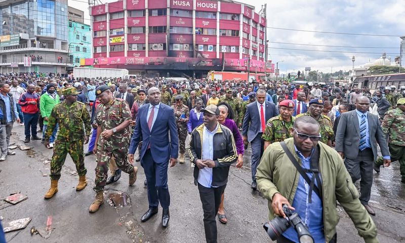 Interior CS Murkomen in Nairobi CBD after June 25,2025 protests
