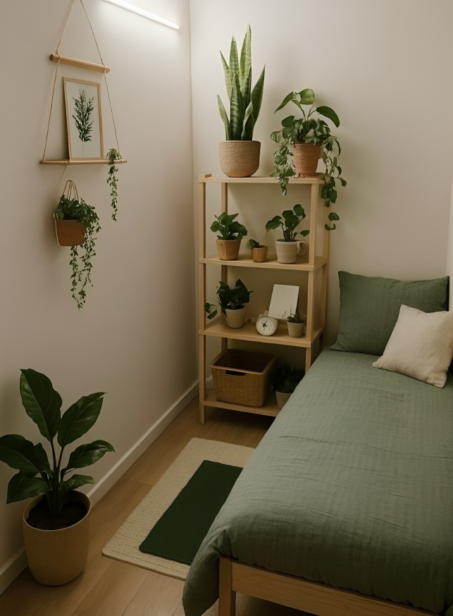 Plants in a Bedsitter [Image Credit: Pinterest]