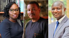 A collage photo of Faith Odhiambo, Irungu Houghton and John Olukuru (Dr.)