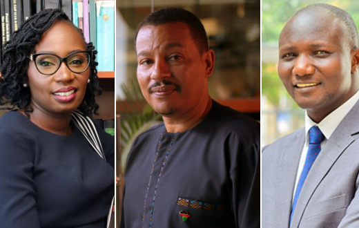 A collage photo of Faith Odhiambo, Irungu Houghton and John Olukuru (Dr.)