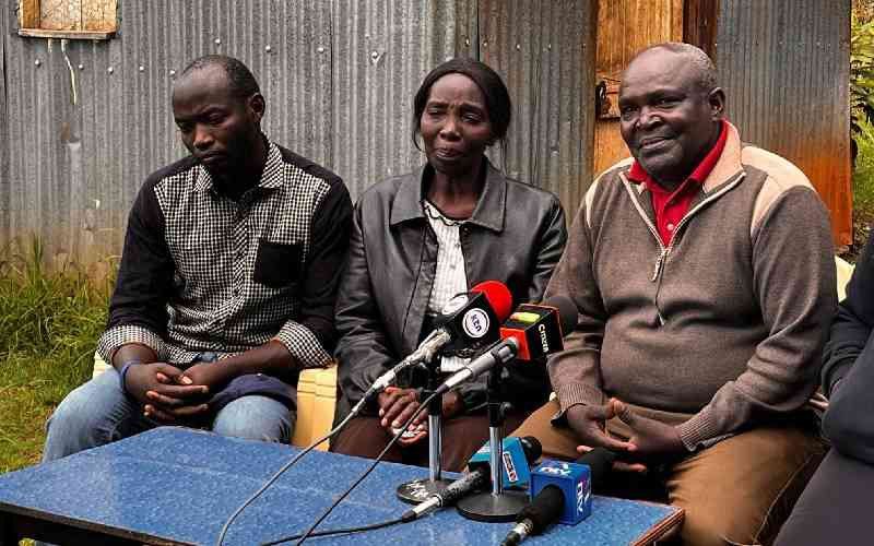 Police Constable Benedict Kabiru's family