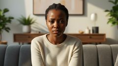 An AI-generated image of a sad woman