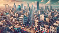 An AI generated image depicting a city