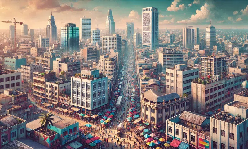 An AI generated image depicting a city