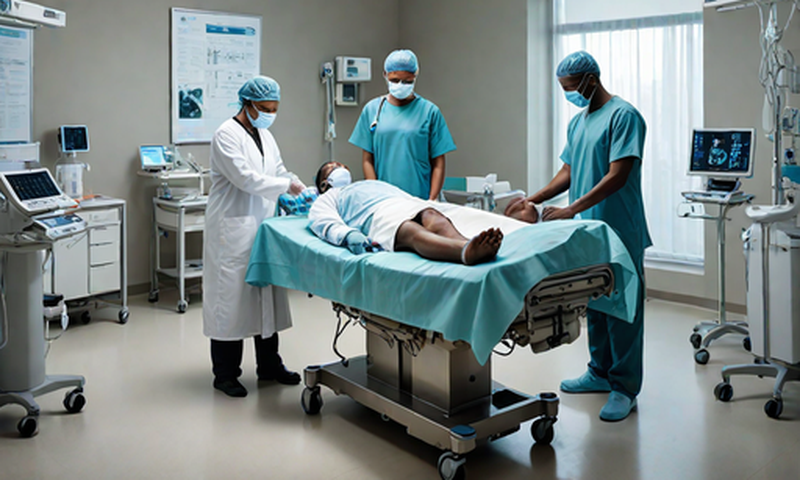 An AI-Generated image of doctors performing body transplant in a hospital (Source - Hotpot.ai)