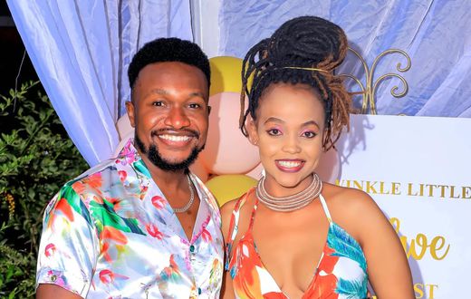Celebrity designer Bolo Bespoke with his wife Mueni