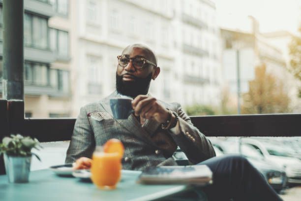 A photo of a wealthy black man