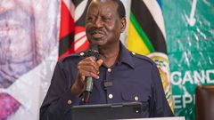 Raila Odinga during a a media engagement in Addis Ababa on November 9, 2024
