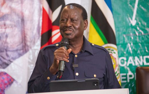 Raila Odinga during a a media engagement in Addis Ababa on November 9, 2024