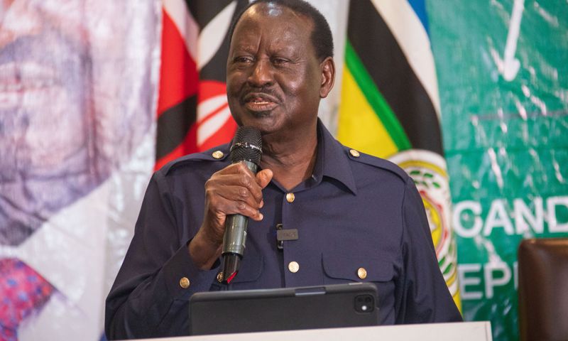 Raila Odinga during a a media engagement in Addis Ababa on November 9, 2024