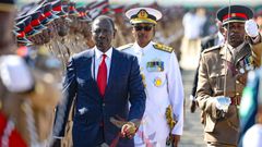 President William Ruto presides over a KDF passout parade