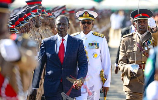 President William Ruto presides over a KDF passout parade