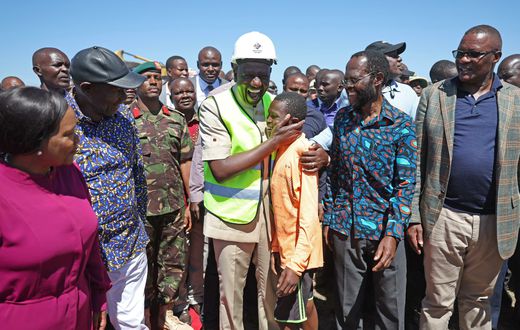 President William Ruto during a development tour of Kisumu