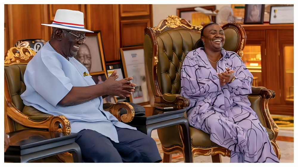 Nominated senator Gloria Orwoba and former Ghanaian President John Kufuo
