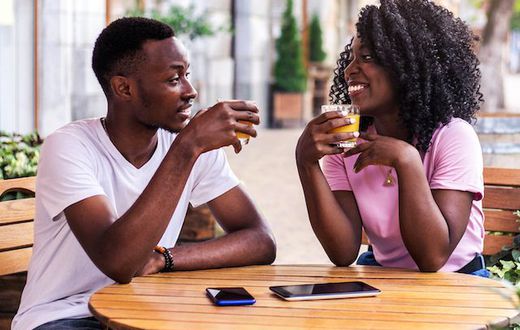 A couple on a date