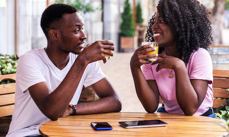 A couple on a date