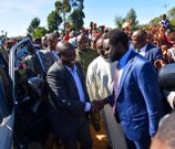 Former Deputy President Rigathi Gachagua arriving at St. Louis- Igwamiti Parish in Nyandarua County on Sunday, April 27