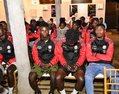 Players and fans of 3K FC at the club's annual dinner