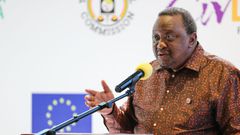 President Uhuru Kenyatta addressing the second annual Guild Leaders’ Summit 2025, held at Makerere University in Kampala, Uganda.