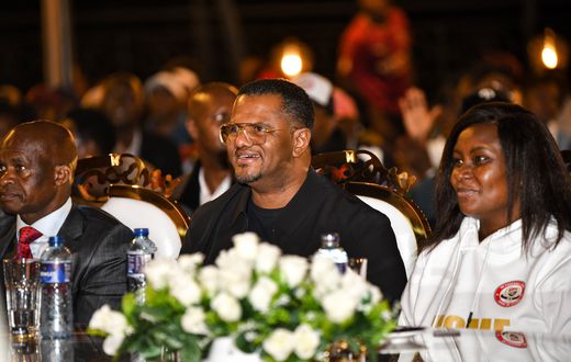 UDA party Secretary General Hassan Omar in the company of the party’s Chairperson and Embu Governor Cecily Mbarire at the annual 3K FC dinner