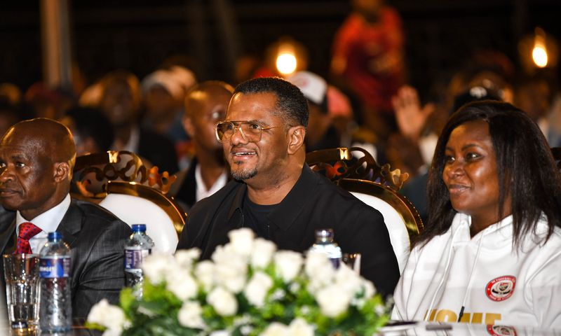 UDA party Secretary General Hassan Omar in the company of the party’s Chairperson and Embu Governor Cecily Mbarire at the annual 3K FC dinner