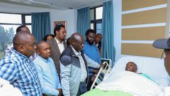 Former DP Rigathi Gachagua visits Juja Member of Parliament George Koimburi in hospital