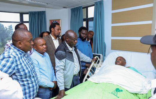 Former DP Rigathi Gachagua visits Juja Member of Parliament George Koimburi in hospital