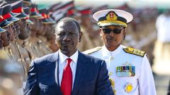 President William Ruto presides over a KDF passout parade