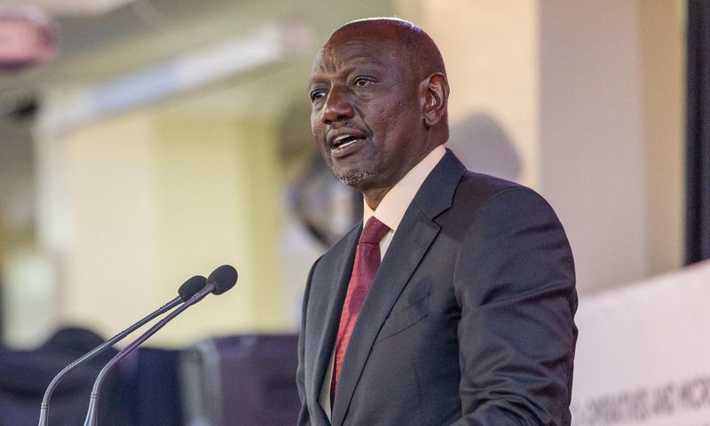 President William Ruto at the Kenyatta International Convention Centre, Nairobi, for the World MSME Day.