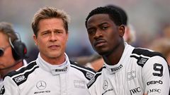 Brad Pitt  and Damson Idris in F1 The Movie