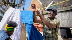 Retirees going about house chores [Image Credit: Centre for Ageing Better]