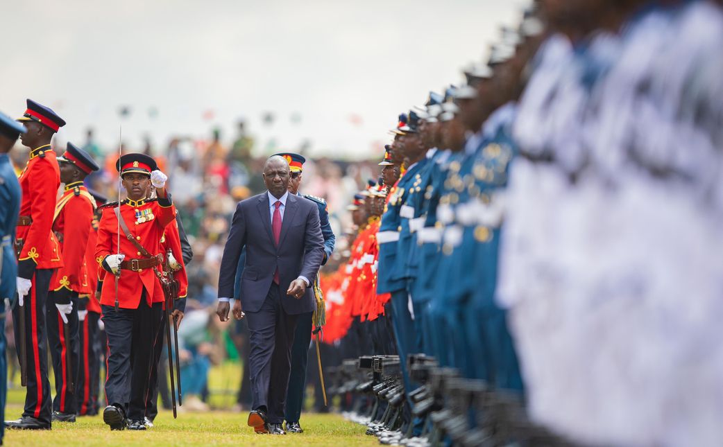 President William Ruto presides over a KDF passout parade