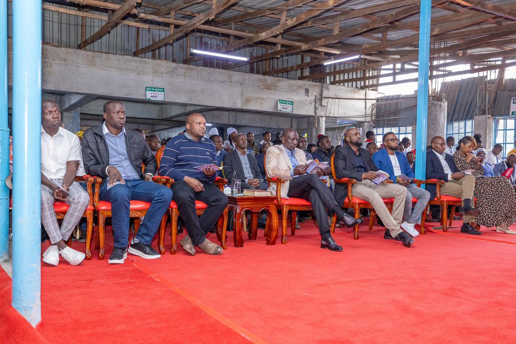 President William Ruto and other leaders at ACK St. Martins Parish Light Industries Church in Kariobangi on July 27, 2025