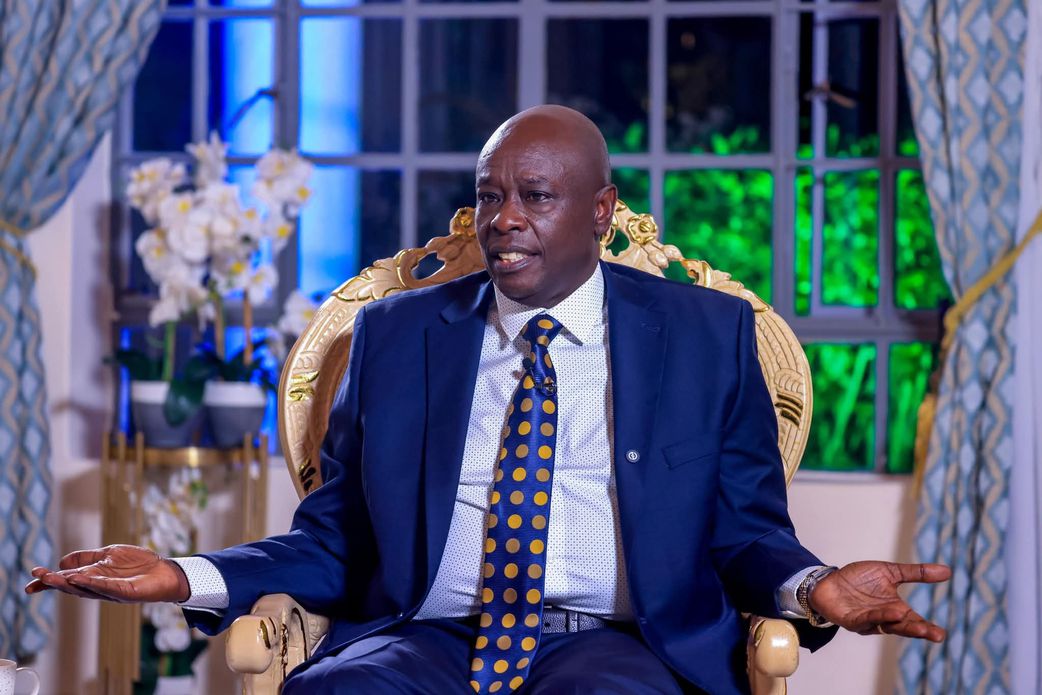 Former Deputy President Rigathi Gachagua during an interview with Yvonne Okwara