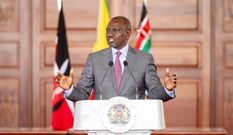 President William Ruto speaking at State House