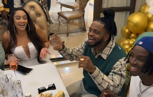 Diamond flies to South Africa, teams up with Zari to make Tiffah's birthday memorable
