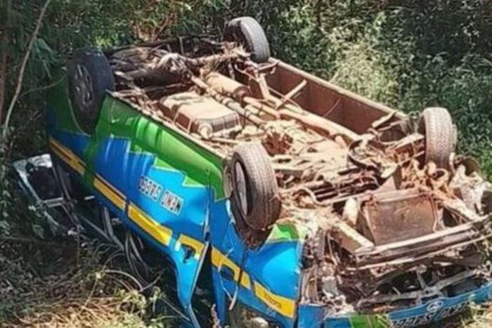 Several rushed to hospital as matatu ferrying passengers overturns along Nairobi-Embu road