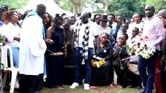 Actress Nyaboke Moraa & Blak Aende bid farewell to daughter Marie in emotional sendoff