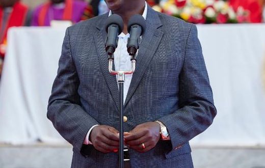 Deputy President Rigathi Gachagua addressing the congregation at Methodist Church in Kenya Mikumbune, Meru, on Sunday September 1, 2024