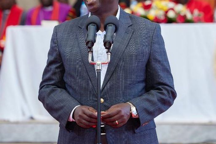 Deputy President Rigathi Gachagua addressing the congregation at Methodist Church in Kenya Mikumbune, Meru, on Sunday September 1, 2024