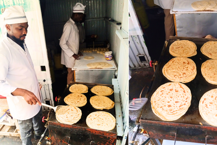 Yusuf Hassan's chapati vending business in Zimmerman
